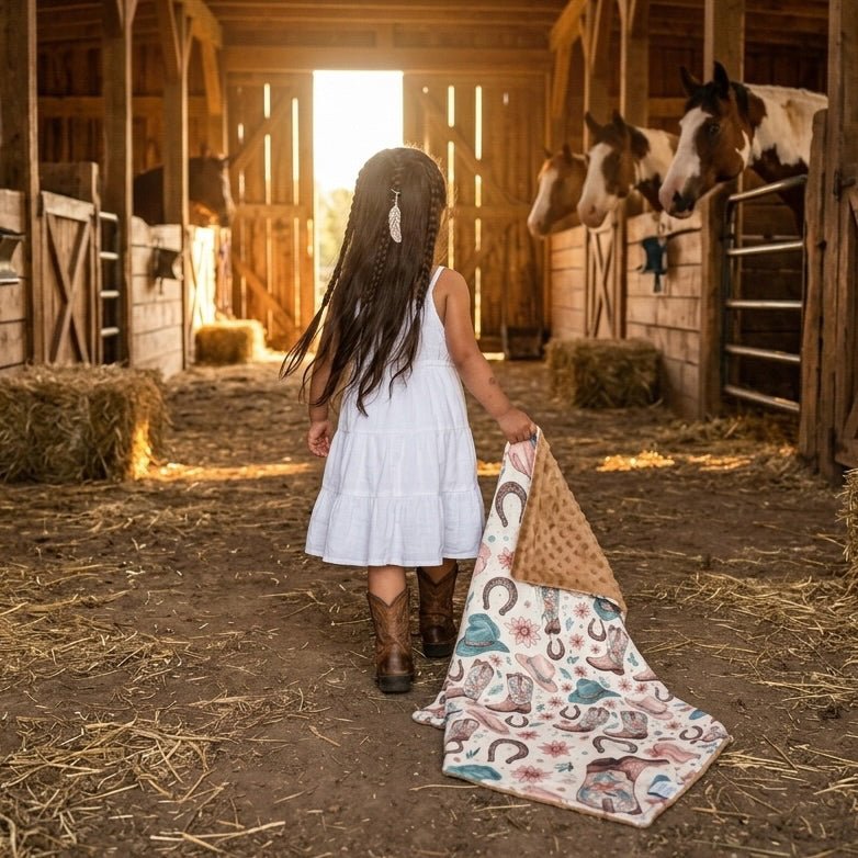 Couverture cowgirl bebe