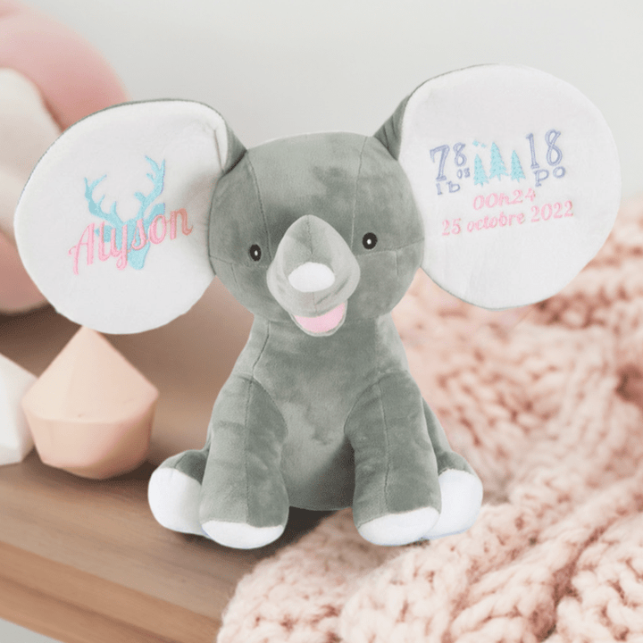 Banff the Dumble Stuffed Elephant - Grey - Plush