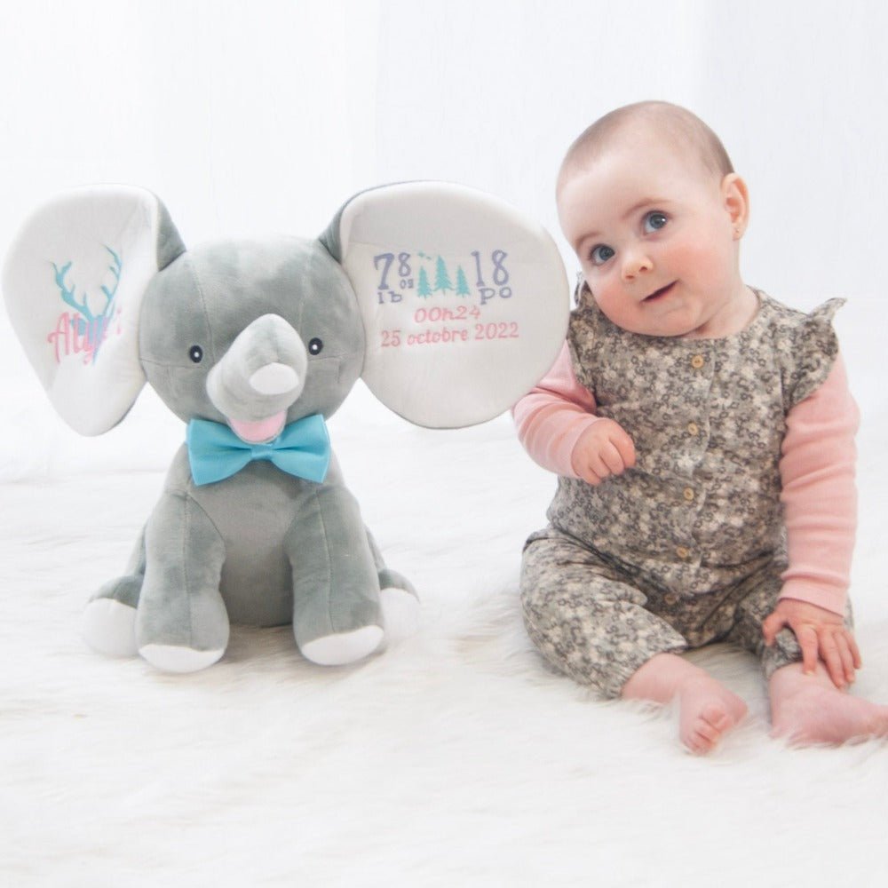 Banff the Dumble Stuffed Elephant - Grey - Plush