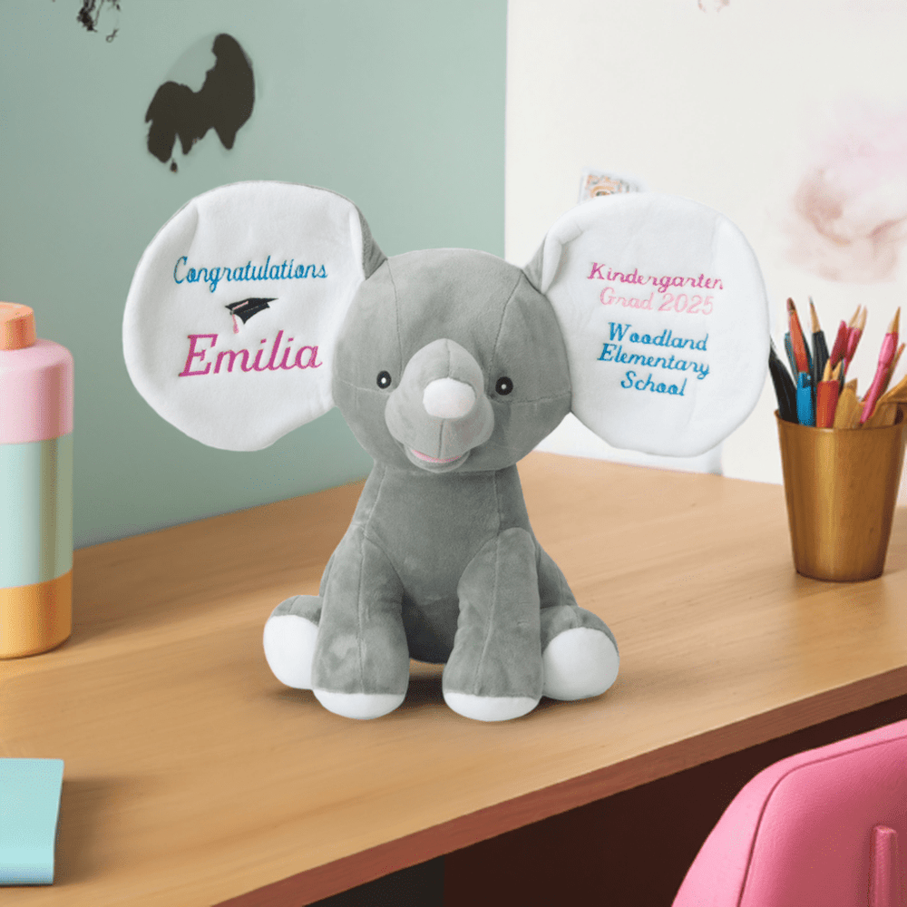 Banff the Dumble Stuffed Elephant - Grey - Plush