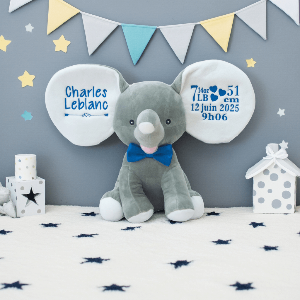 Banff the Dumble Stuffed Elephant - Grey - Plush