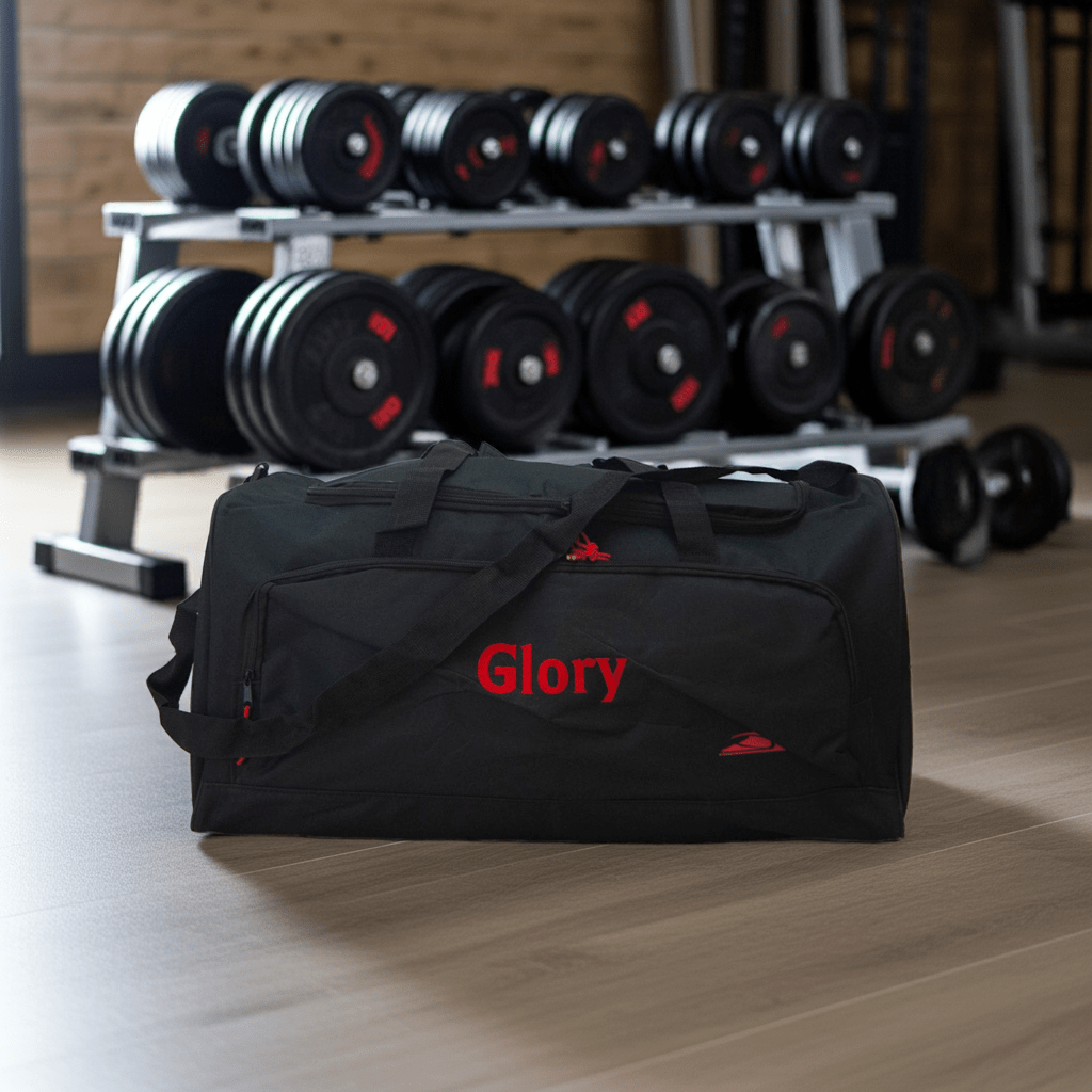 Duffel Bag - Black and Red - 