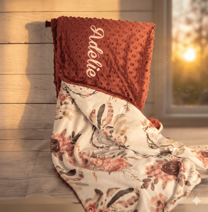 Jumbo - Boho Flowers Blanket - Blanket