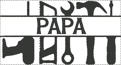 papa construction broderie