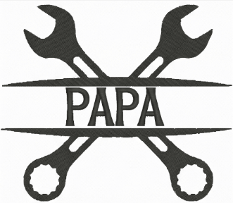 papa mecanique broderie