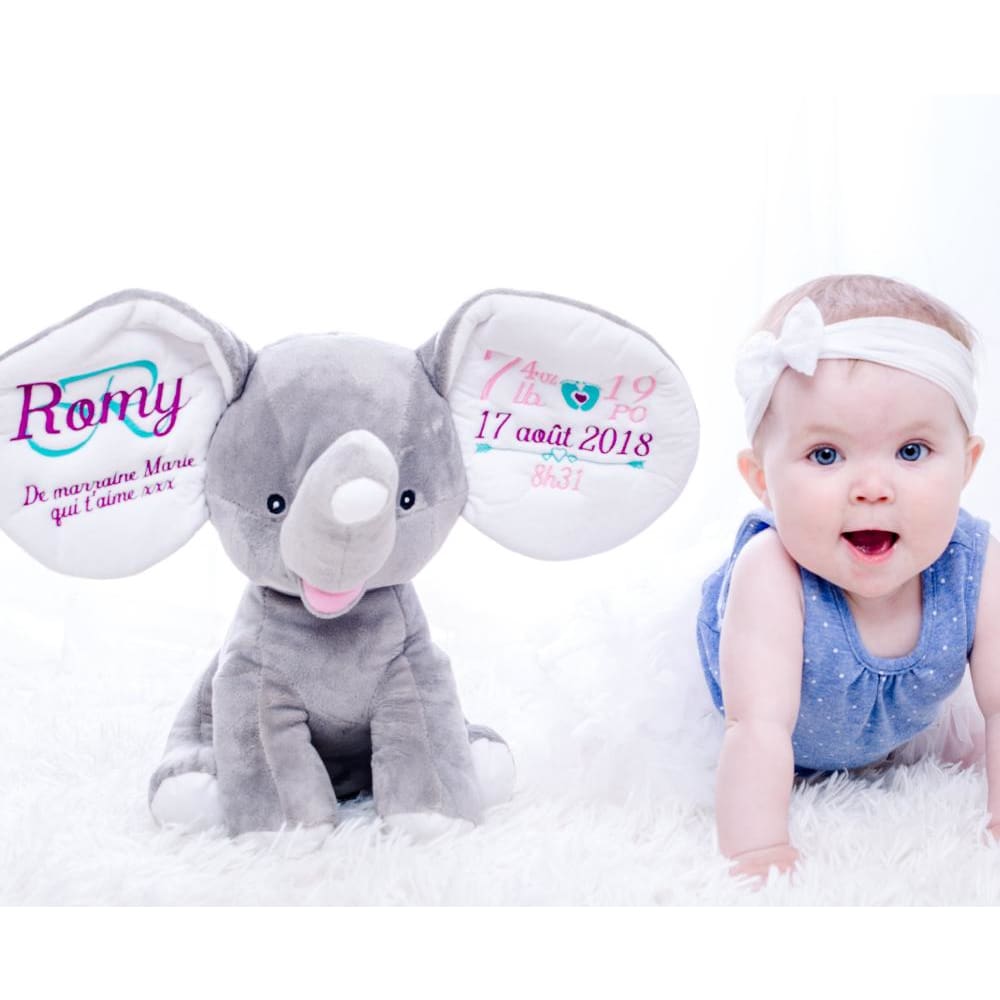 Banff the Dumble Stuffed Elephant - Grey - Plush